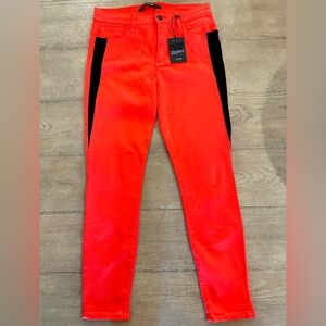 Joe’s Jeans Orange & black skinny ankle pants, size 30 NWT